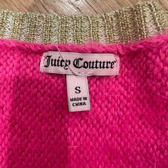 Juicy Couture Pink & Gold Knit Sweater - Picture 3 of 5